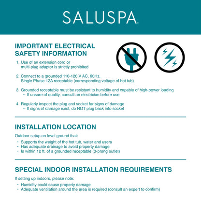 Saluspa Atlantis Airjet Hot Tub W/ 4 Saluspa Seat W/ Pump # P09144