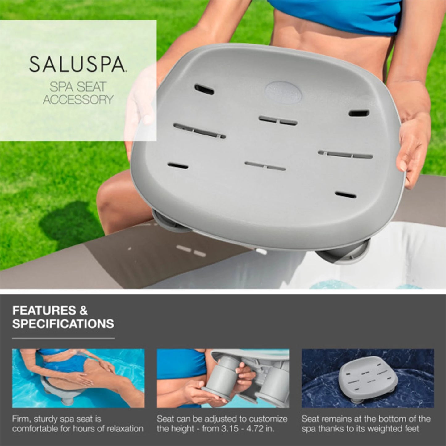 Saluspa Atlantis Airjet Hot Tub W/ 4 Saluspa Seat W/ Pump # P09144