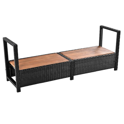 All-Weather Outdoor Spa Surround Furniture Set, Steel, and Rattan, Gray,131.18 Lb