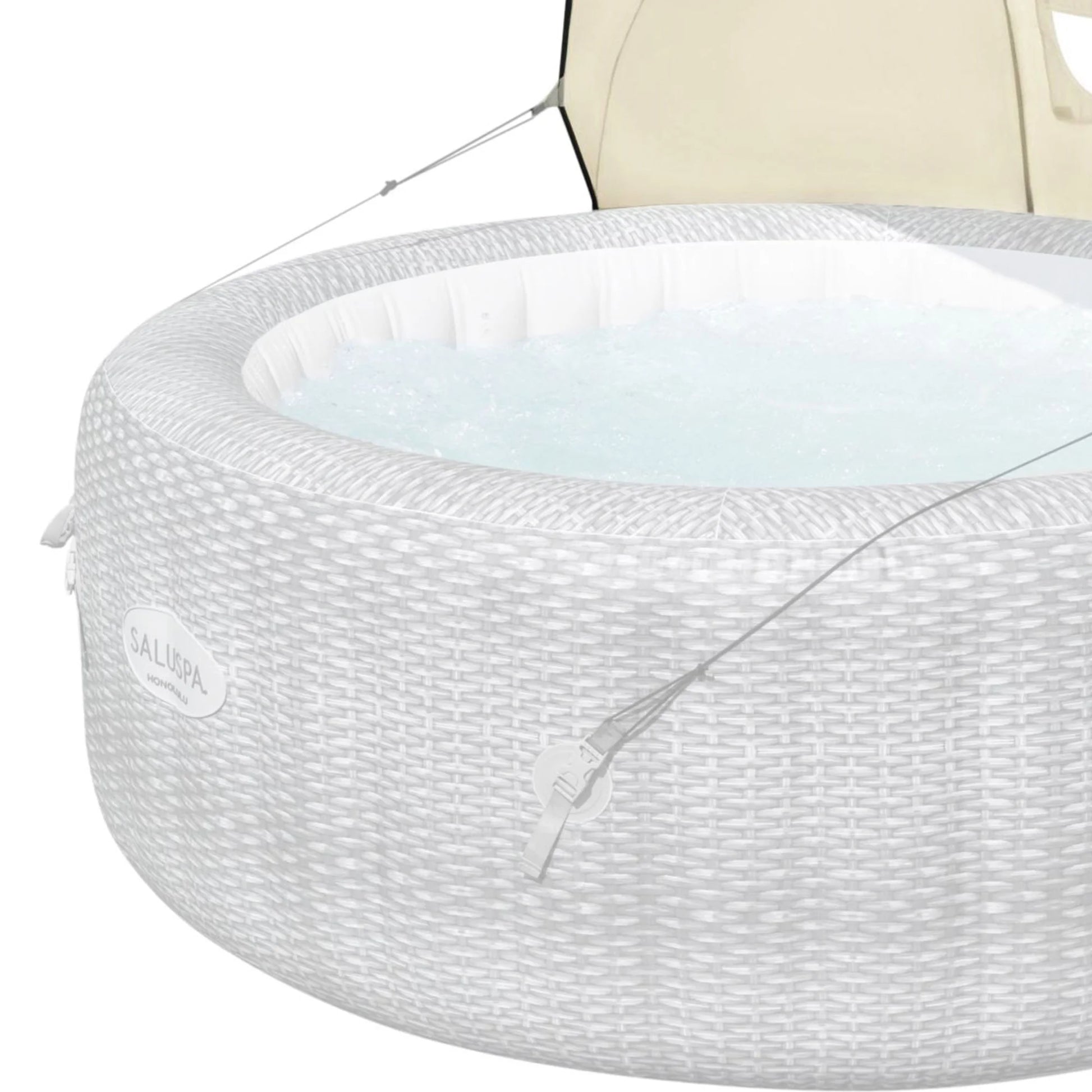 Saluspa Canopy with Santorini Inflatable Hot Tub W/ Pump #P09120