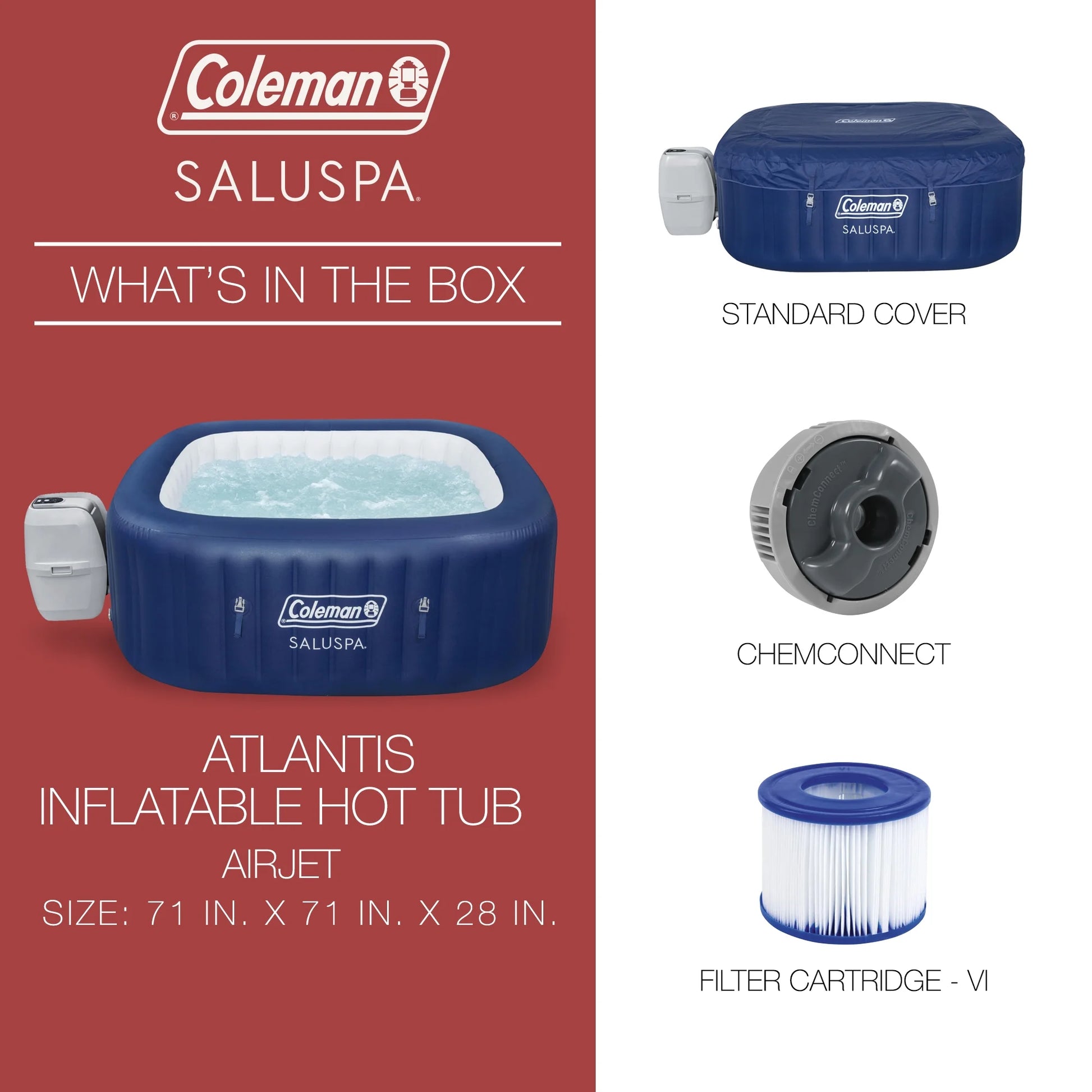 Saluspa Atlantis Airjet Hot Tub W/ 4 Saluspa Seat W/ Pump # P09144