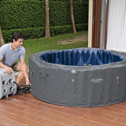 Saluspa Canopy with Santorini Inflatable Hot Tub W/ Pump #P09120